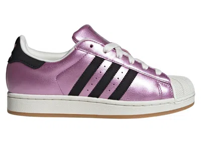 Pre-owned Adidas Originals Superstar Ii (women's) Sneakers In Preloved Purple/core Black/off White
