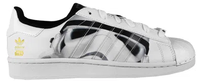 Pre-owned Adidas Originals Superstar J Stormtrooper (youth) Sneakers In White/black