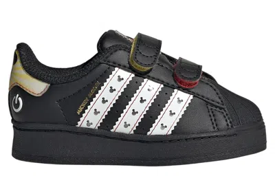 Pre-owned Adidas Originals Superstar Led Lights Comfort Closure Disney Mickey Mouse Sneakers In Core Black/cloud White/orbit Gr