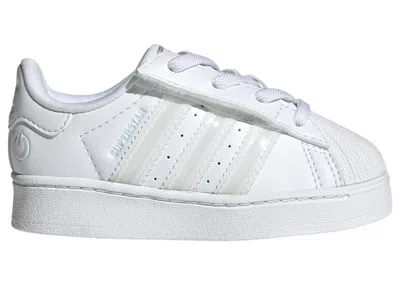 Pre-owned Adidas Originals Superstar Led Lights Comfort Closure Sneakers In Cloud White