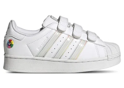 Pre-owned Adidas Originals Superstar Led Lights Comfort Closure Sneakers In Cloud White/core Black In Multi