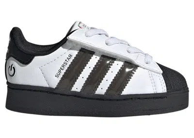 Pre-owned Adidas Originals Superstar Led Lights Comfort Closure Sneakers In Cloud White/core Black In Multi