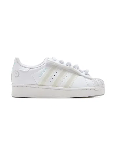 Adidas Originals Kids' Superstar Led Lights Shell-toe Power-button Sneakers In White