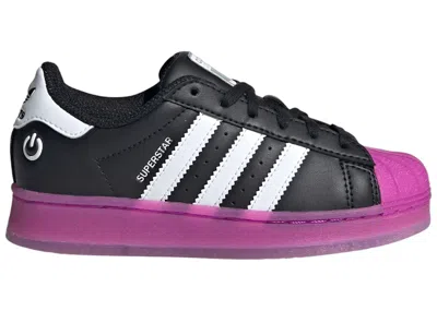 Pre-owned Adidas Originals Superstar Led Lights Sneakers In Core Black/purple Burst/cloud White