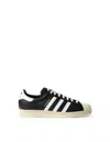 Adidas Originals Superstar Vintage 3-stripes Leather Sneakers In Black