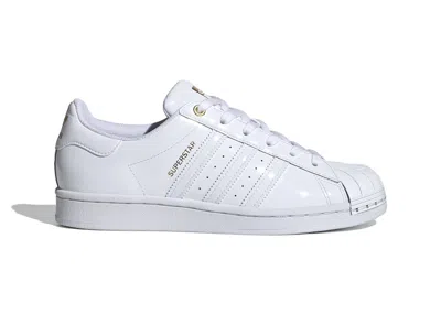 Pre-owned Adidas Originals Superstar Metal Toe (women's) Sneakers In Cloud White/ Cloud White/ Gold Metallic