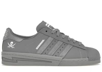 Pre-owned Adidas Originals Superstar Neighborhood Cement Sneakers In Grey/cloud White In Gray