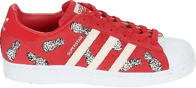 Pre-owned Adidas Originals Superstar Pinapples (women's) Sneakers In Scarelet Red/footwear White