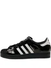 Adidas Originals Superstar Shell-toe 3-stripes Logo Sneakers In Black