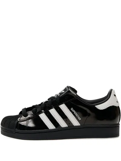 Adidas Originals Superstar Shell-toe 3-stripes Logo Sneakers In Black