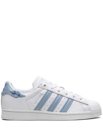 Adidas Originals Superstar "sky Blue" Sneakers In White