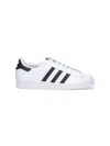Adidas Originals Superstar Vintage Ostrich-effect Leather Sneakers In White