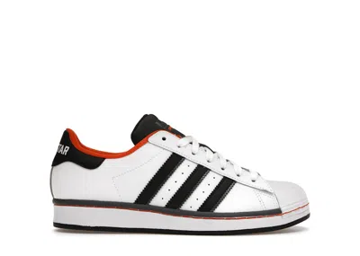 Pre-owned Adidas Originals Superstar Sneakers In Cloud White/core Black/orange