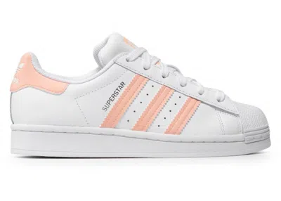 Pre-owned Adidas Originals Superstar Sneakers In Cloud White/haze Coral