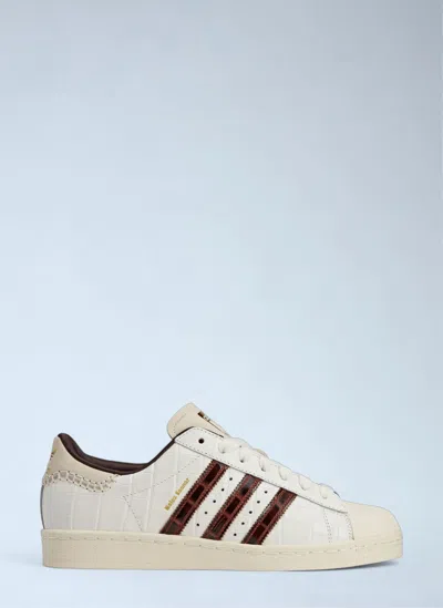 Adidas Originals Adidas X Wales Bonner Adidas X Wales Bonner Superstar Croc Leather Sneakers In White