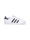 Adidas Originals Superstar Vintage Ostrich-effect Leather Sneakers In White