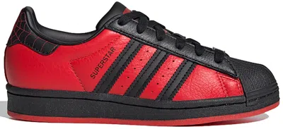 Pre-owned Adidas Originals Superstar Spiderman: Miles Morales Sneakers In Core Black/red