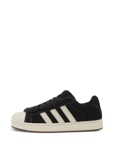 Adidas Originals Superstar St Three-stripe Sneakers In Black