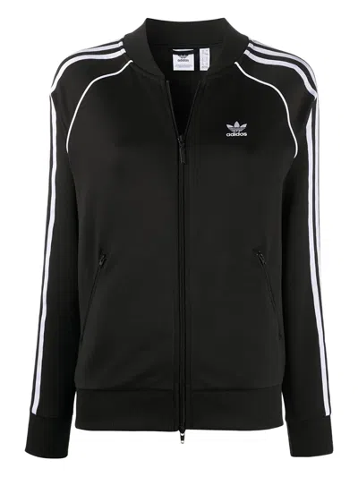 Adidas Originals Superstar Striped-detail Jacket In Black