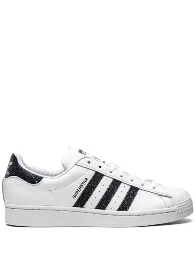 Adidas Originals Superstar Swarovski Crystal Sneakers In Weiss