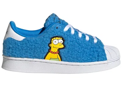 Pre-owned Adidas Originals Superstar The Simpsons Marge Sneakers In Cloud White/core Black In Multi