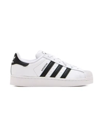 Adidas Originals Kids' Superstar Three-stripe Shell-toe Sneakers In White