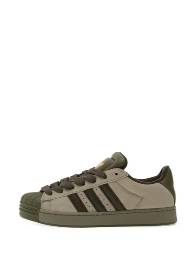 Adidas Originals Superstar Three-stripe Sneakers In Gray