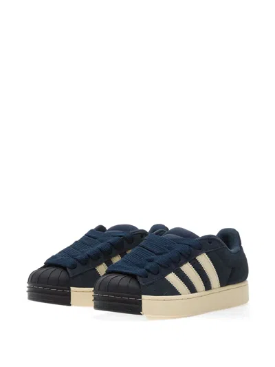 Adidas Originals Superstar Three-stripes Sneakers In Blue
