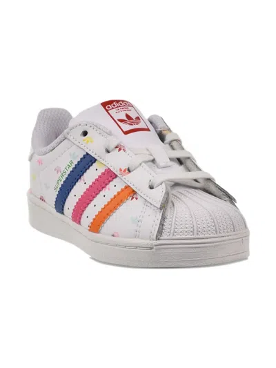 Adidas Originals Babies' Superstar Trefoil-print Sneakers In White