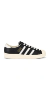 Adidas Originals Superstar Vintage 3-stripes Leather Sneakers In Black
