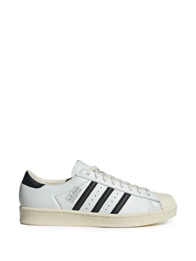 Adidas Originals Womens White Core Black Superstar Vintage Logo-print Leather Low-top Trainers