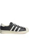 Adidas Originals Superstar Vintage 3-stripes Leather Sneakers In Black