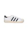 Adidas Originals Superstar Vintage Ostrich-effect Leather Sneakers In White