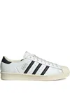 Adidas Originals Superstar Vintage Ostrich-effect Leather Sneakers In White