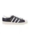 Adidas Originals Superstar Vintage 3-stripes Leather Sneakers In Black