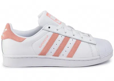 Pre-owned Adidas Originals Superstar White (women's) Sneakers In Cloud White/glow Pink/core Black In Multi