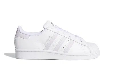 Pre-owned Adidas Originals Superstar White (women's) Sneakers In Cloud White/purple Tint/silver Metallic
