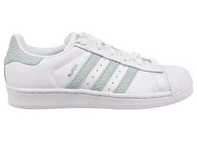 Pre-owned Adidas Originals Superstar White (women's) Sneakers In Footwear White/ash Green/silver Metallic