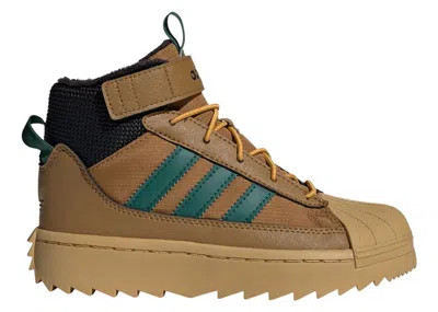 Pre-owned Adidas Originals Superstar Winter Trek Sneakers In Bronze Strata/collegiate Green/golden Beige