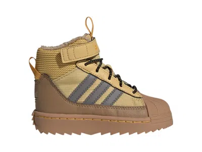 Pre-owned Adidas Originals Superstar Winter Trek Sneakers In Oat/charcoal/core Black In Multi