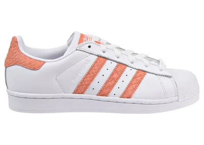 Pre-owned Adidas Originals Superstar (women's) Sneakers In Footwear White/chalk Coral/off White