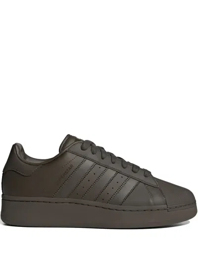 Adidas Originals Superstar Xlg "shadow Olive/shadow Olive/core Black" Sneakers In Gray