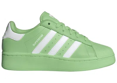 Pre-owned Adidas Originals Superstar Xlg (women's) Sneakers In Semi Green Spark/cloud White