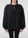 Adidas Originals Women's Originals Essentials Fleece Long Oversized Crewneck Sweatshirt In Black