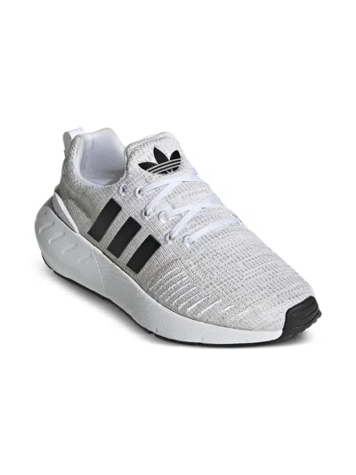 Adidas Originals Kids' Swift Run 22 "cloud White/core Black/grey" Sneakers In Gray