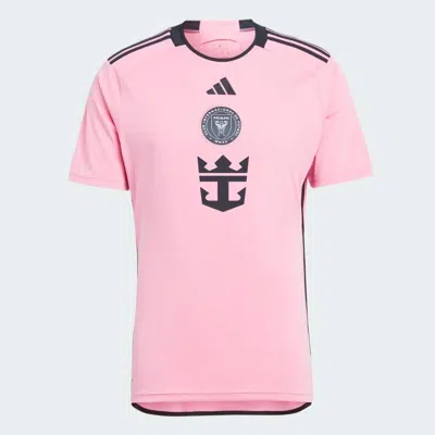 Adidas Originals Inter Miami Cf Logo-print T-shirt In Pink