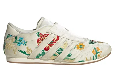 Pre-owned Adidas Originals Taekwondo Floral Embroidery (women's) Sneakers In Cream White/gold Metallic/gum In Multi
