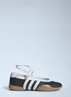 Adidas Originals Womens Adidas Taekwondo Mei Leather Ballet Flats In Black