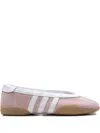 Adidas Originals Taekwondo Mei Ballet Three-stripe Sneakerinas In Pink