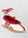 Adidas Originals Taekwondo Mei Leather Ballerina Shoes Contrast Trim In Red